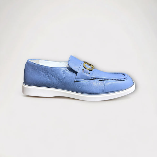 FF Blue Soft Leather Loafer